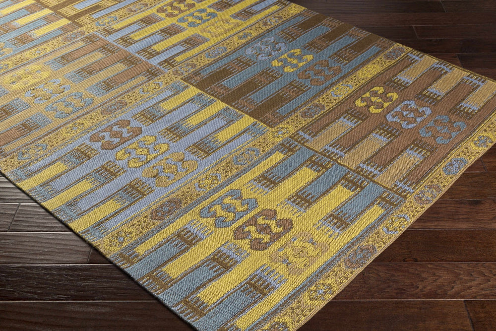 Bearden Traditional Style Brown & Blue Hand Woven Rug - The Rug Decor