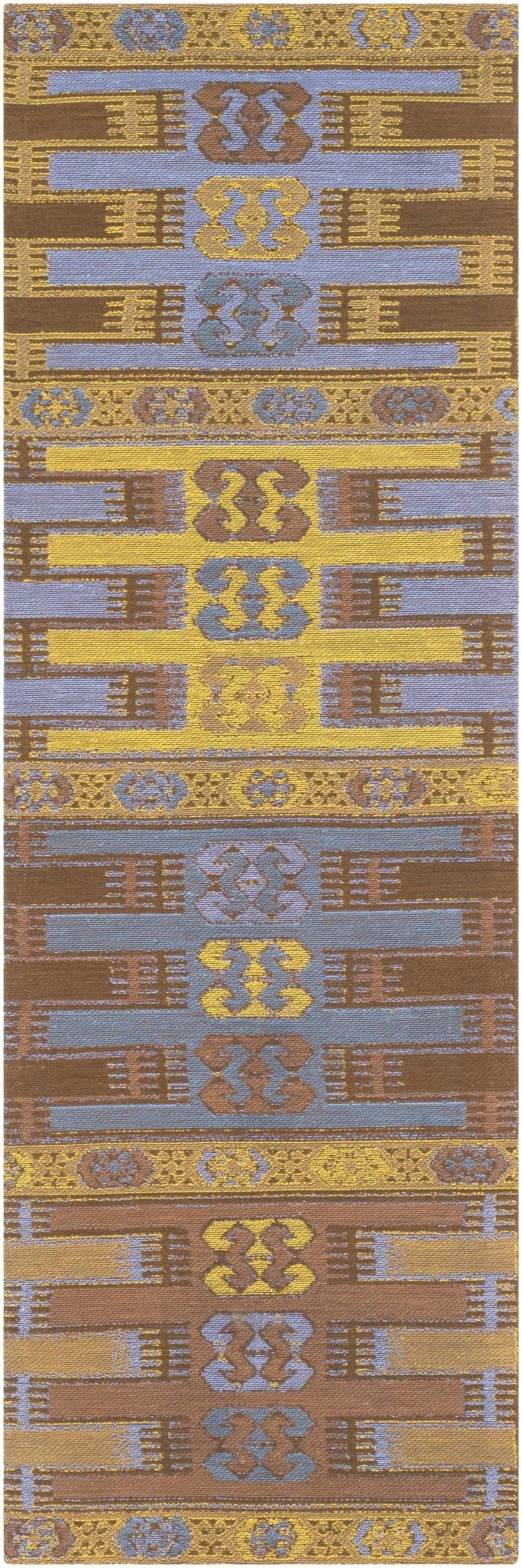 Bearden Traditional Style Brown & Blue Hand Woven Rug - The Rug Decor
