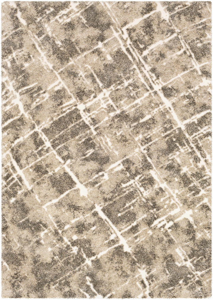 Bearsdale Beige And Gray Modern Abstract Design Area Rug