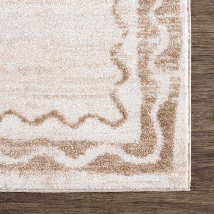 Beatus Modern Geometric Cream Washable Area Rug - The Rug Decor