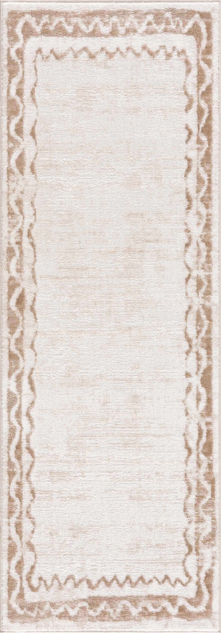 Beatus Modern Geometric Cream Washable Area Rug - The Rug Decor