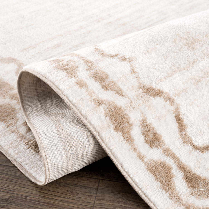 Beatus Modern Geometric Cream Washable Area Rug - The Rug Decor
