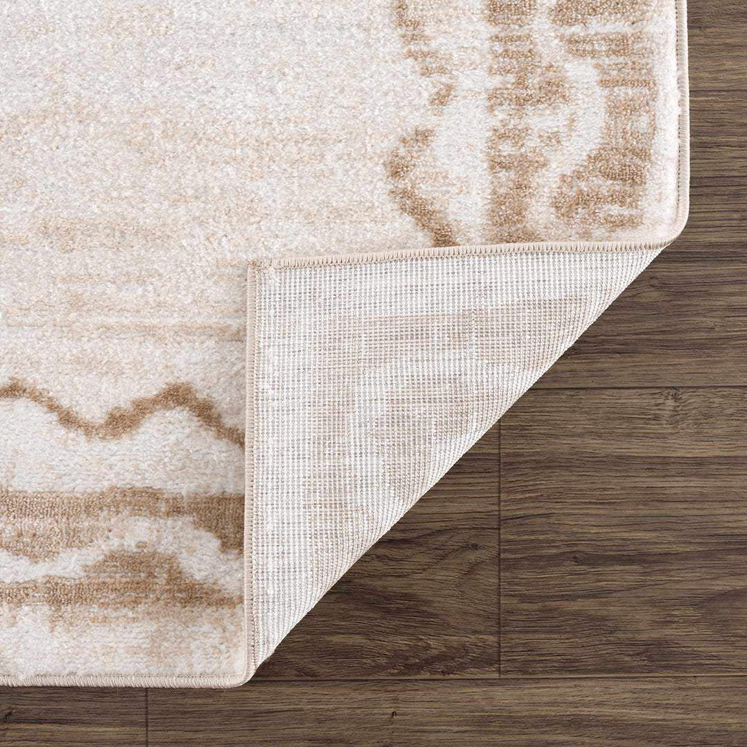 Beatus Modern Geometric Cream Washable Area Rug - The Rug Decor