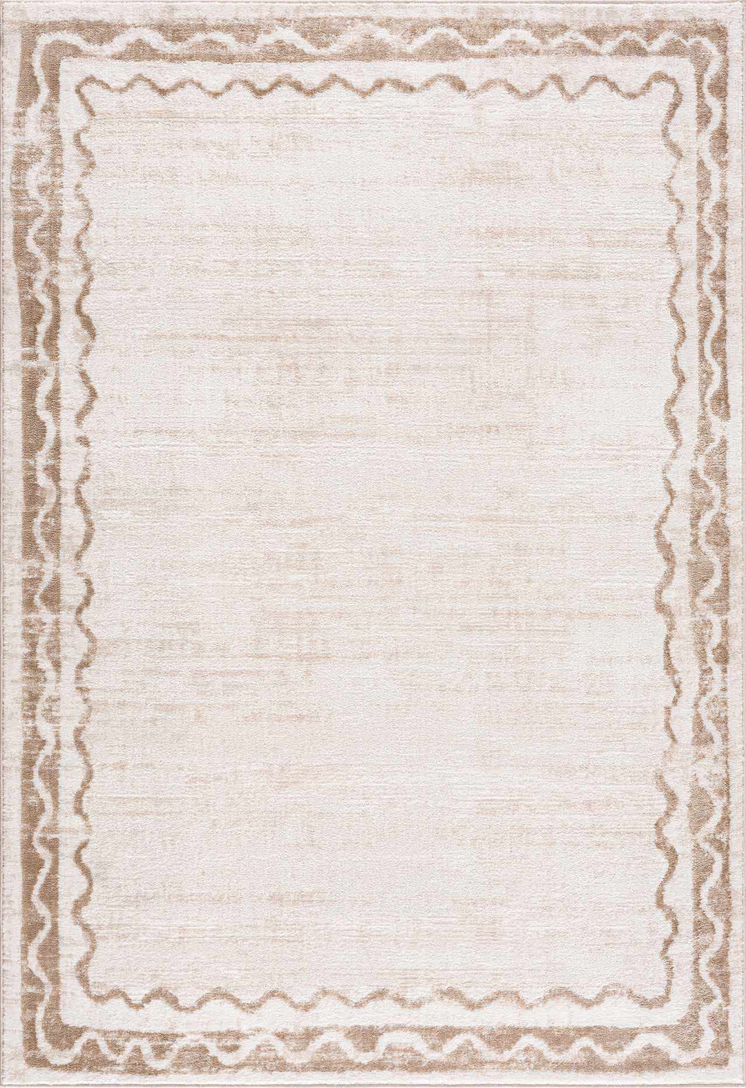 Beatus Modern Geometric Cream Washable Area Rug - The Rug Decor