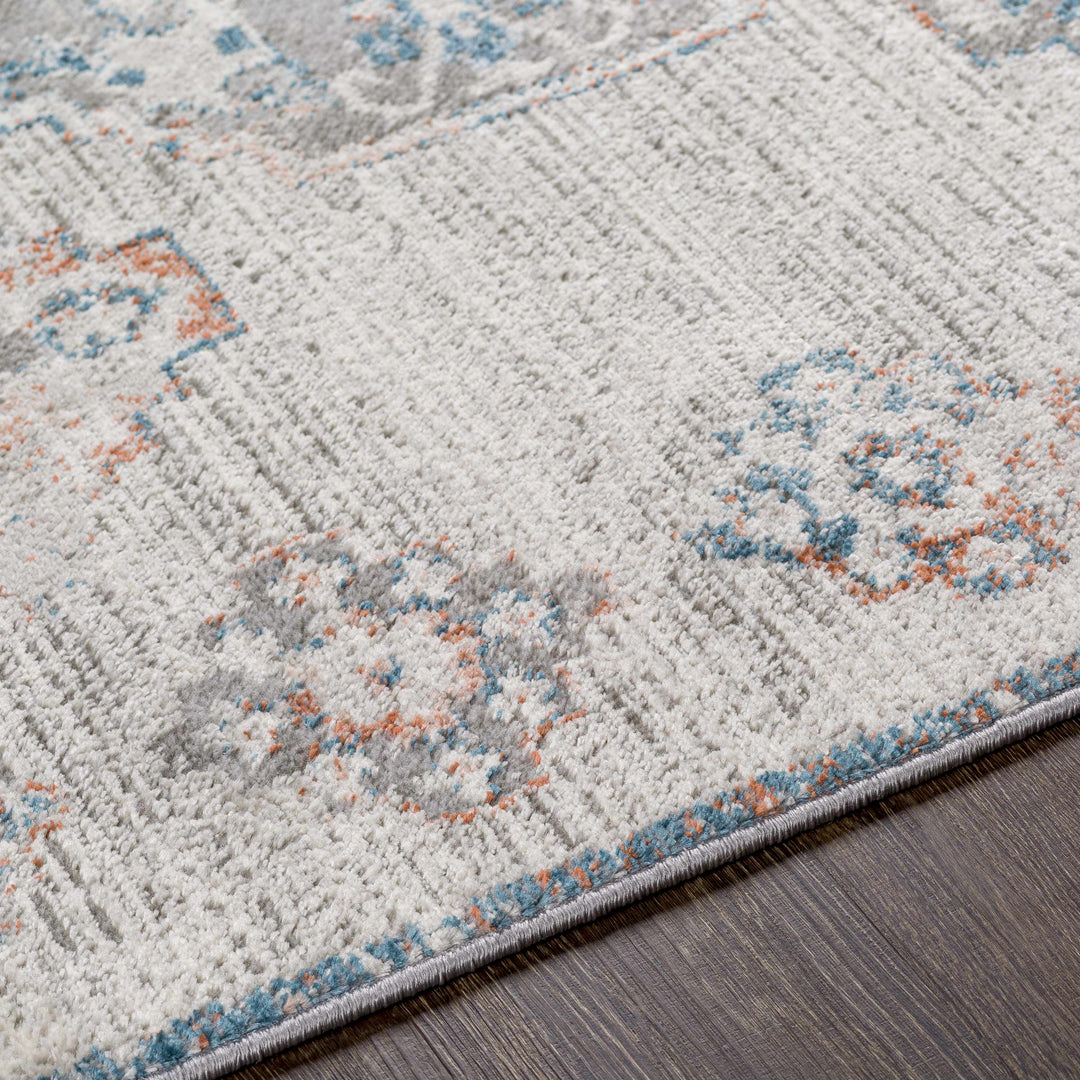 Becuh Traditional Style Ivory And Blue Area Rug
