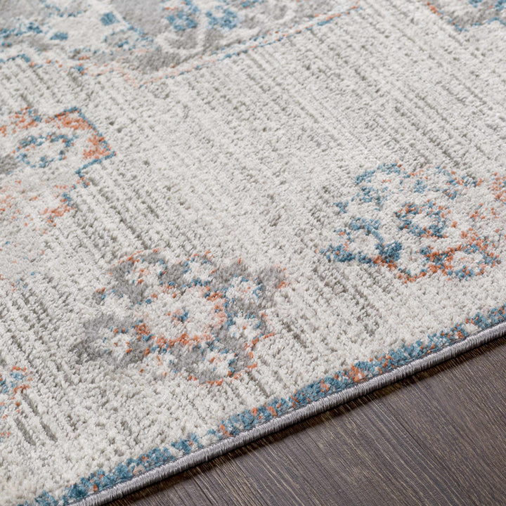 Becuh Traditional Style Ivory And Blue Area Rug