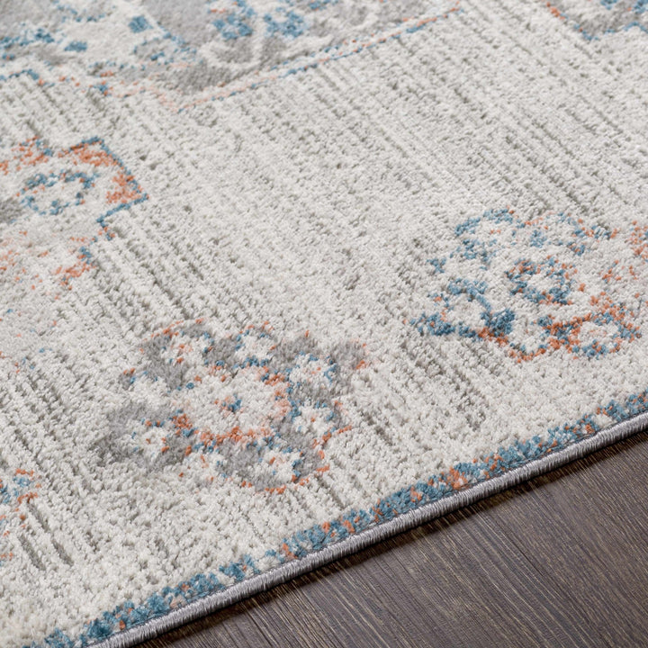 Becuh Traditional Style Ivory And Blue Area Rug - The Rug Decor
