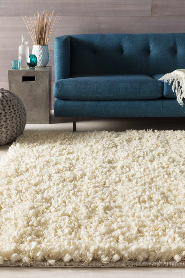 Bedias Hand Woven Modern Style Ivory Area Rug