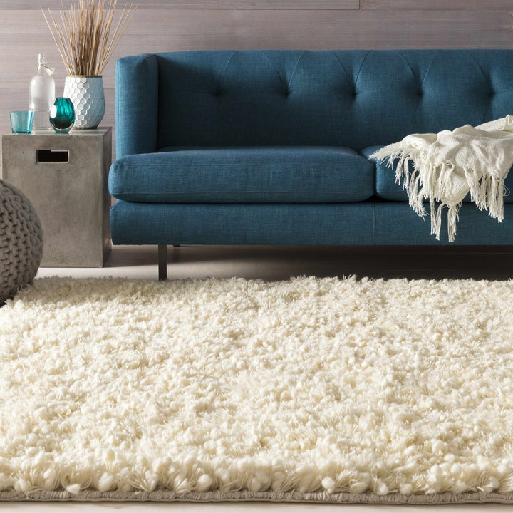 Bedias Hand Woven Modern Style Ivory Area Rug - The Rug Decor
