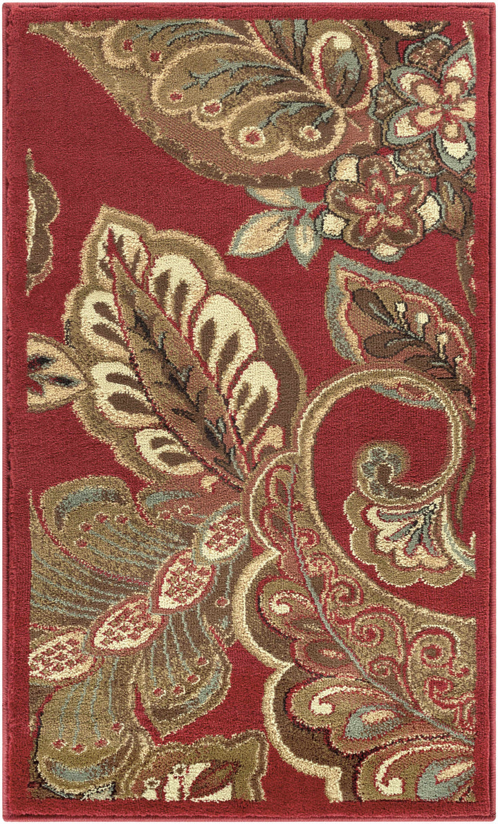 Beedeville Red And Brown Traditional Style Area Rug