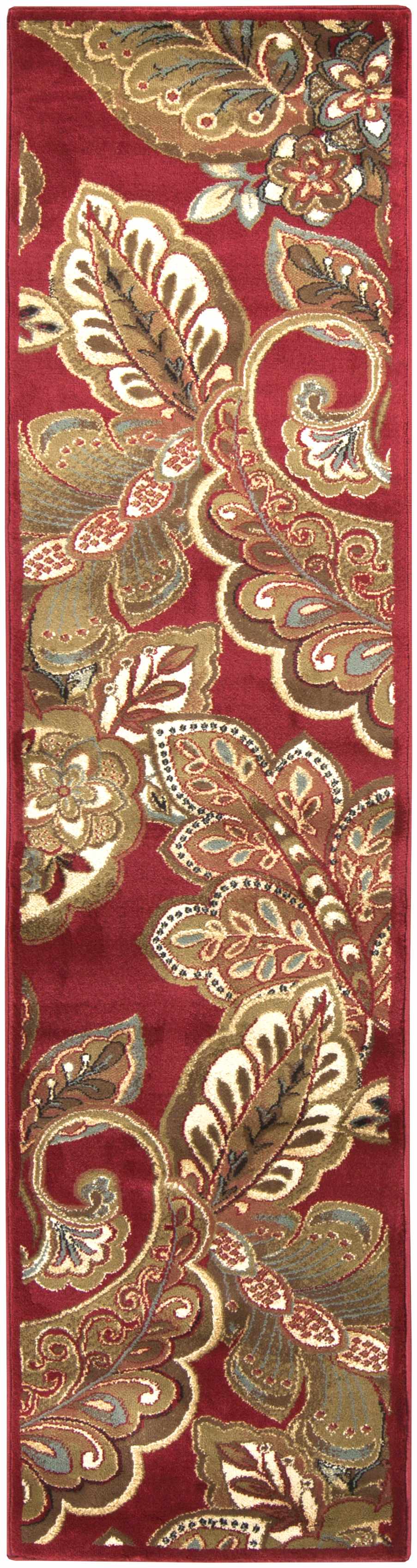 Beedeville Red And Brown Traditional Style Area Rug