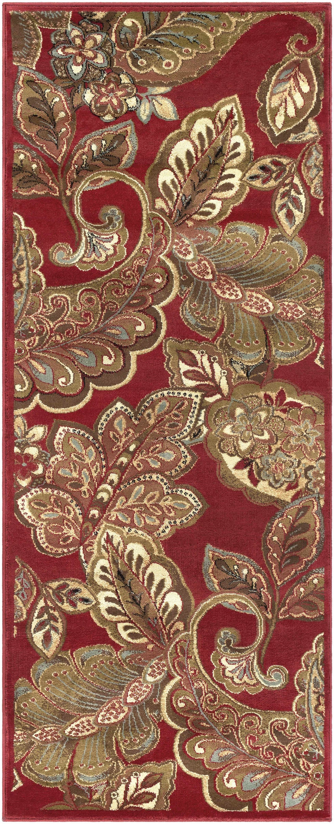 Beedeville Red And Brown Traditional Style Area Rug
