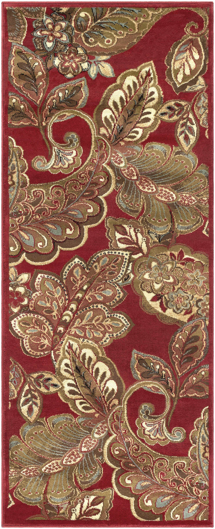 Beedeville Red And Brown Traditional Style Area Rug