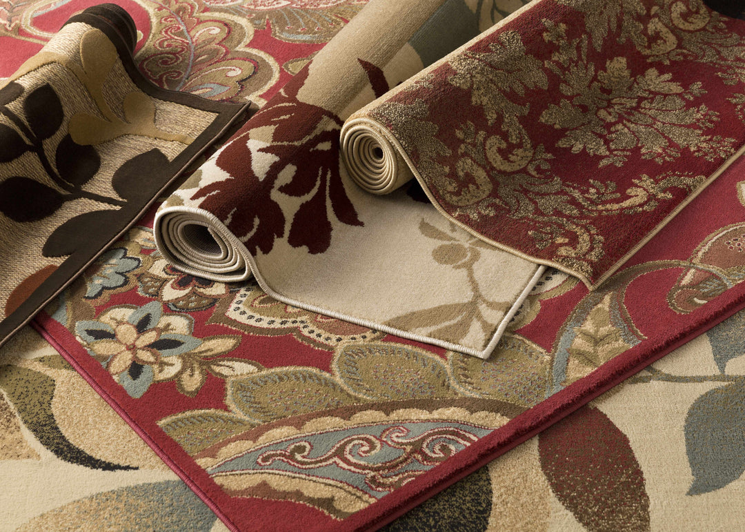 Beedeville Red And Brown Traditional Style Area Rug