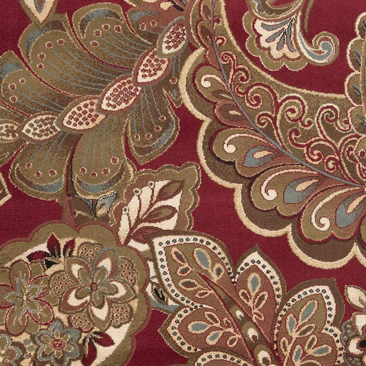 Beedeville Red And Brown Traditional Style Area Rug