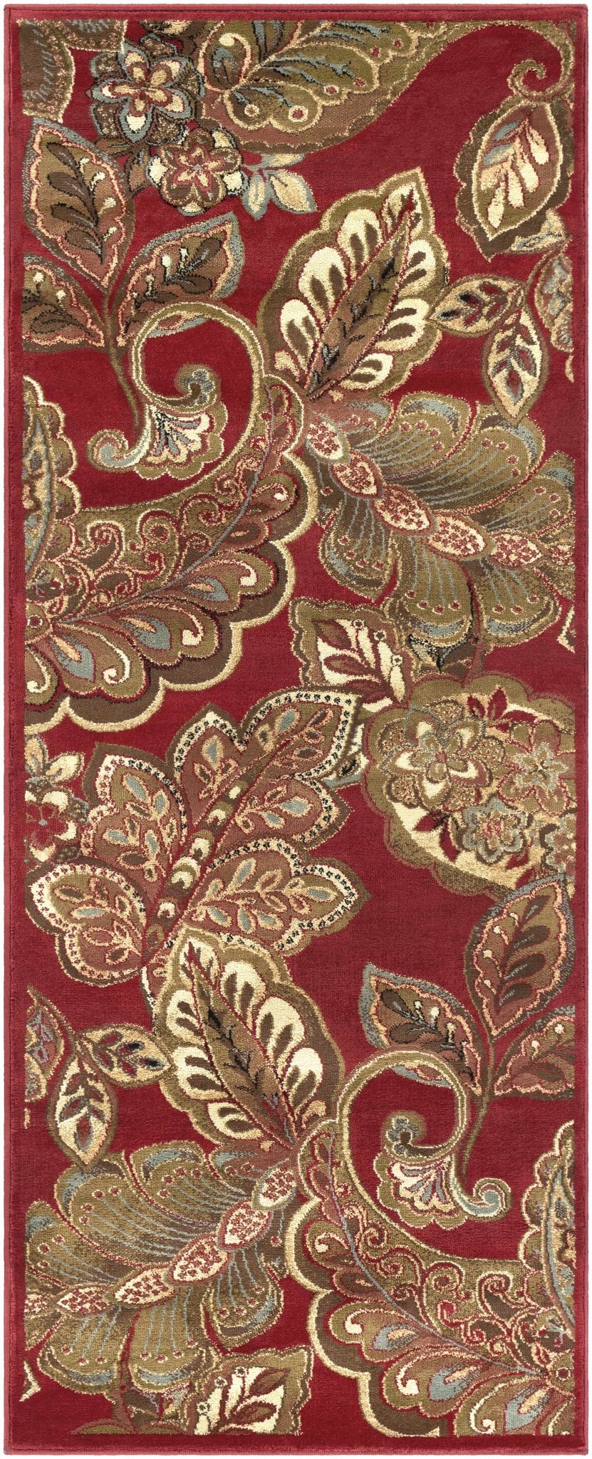Beedeville Red And Brown Traditional Style Area Rug - The Rug Decor