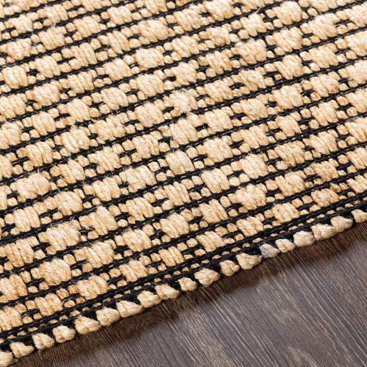 Beige And Black Hand Woven Natural Jute Rug - The Rug Decor