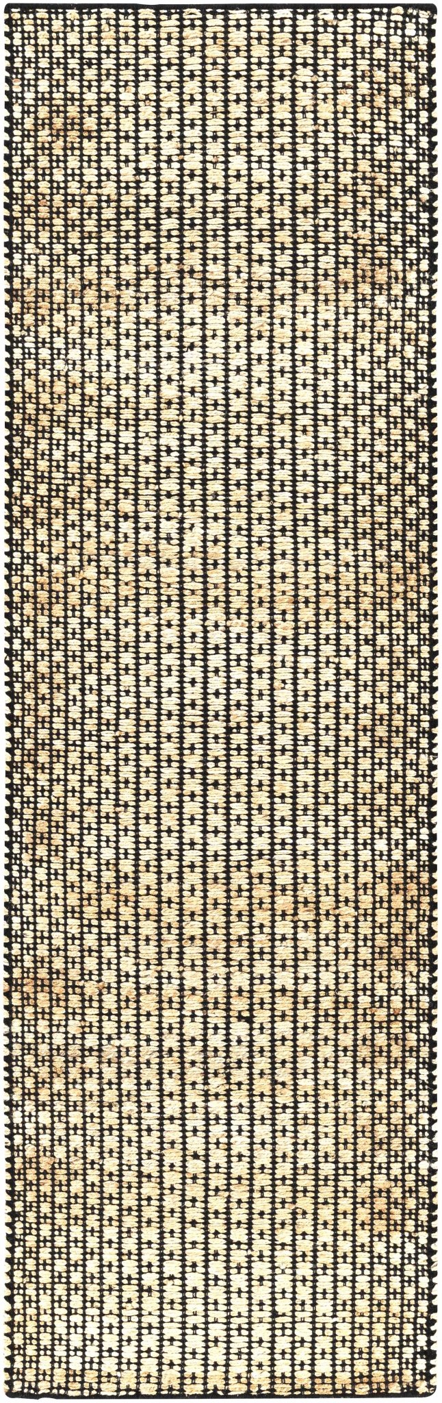 Beige And Black Hand Woven Natural Jute Rug - The Rug Decor