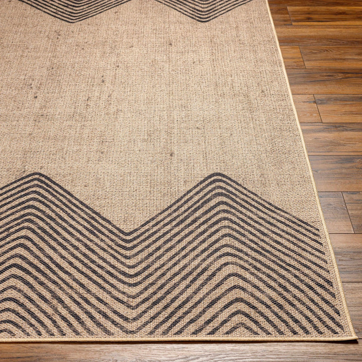 Beige And Black Modern Style Jutely Rug - The Rug Decor