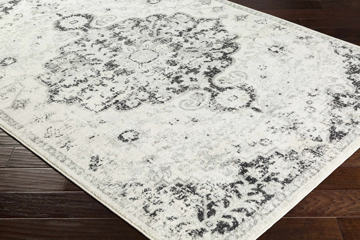 Beige and Black Traditional Medallion area rug - The Rug Decor