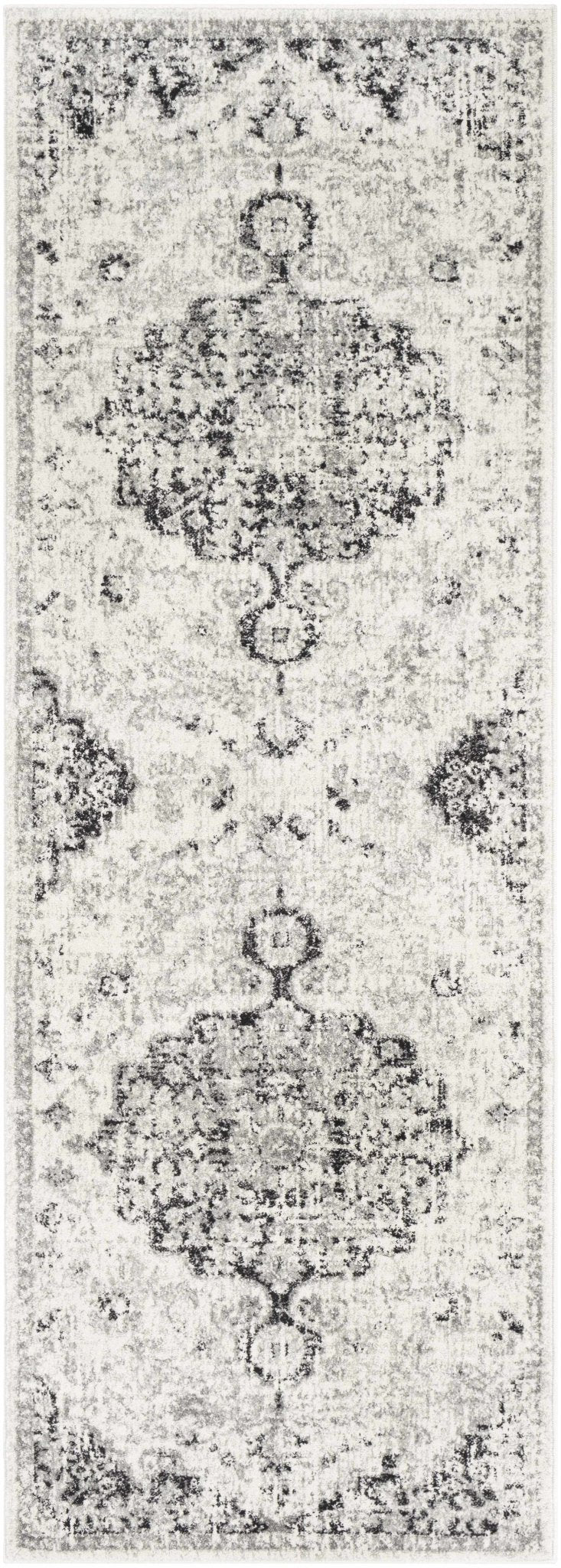 Beige and Black Traditional Medallion area rug - The Rug Decor