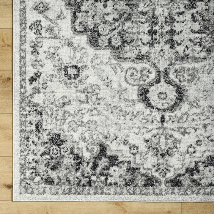 Beige and Black Traditional Medallion area rug - The Rug Decor