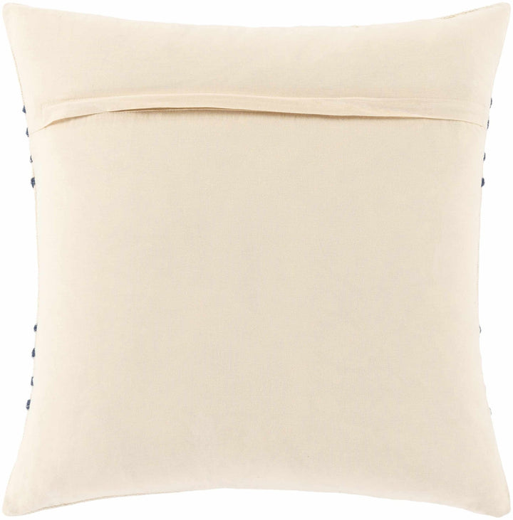 Beige and Blue Stripe Design Square Throw Pillow - The Rug Decor