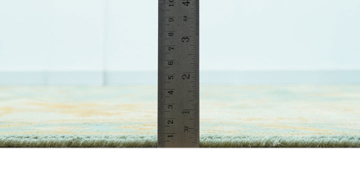 Beige And Blue Traditional 8x10 Hand Knotted Wool Area Rug - The Rug Decor