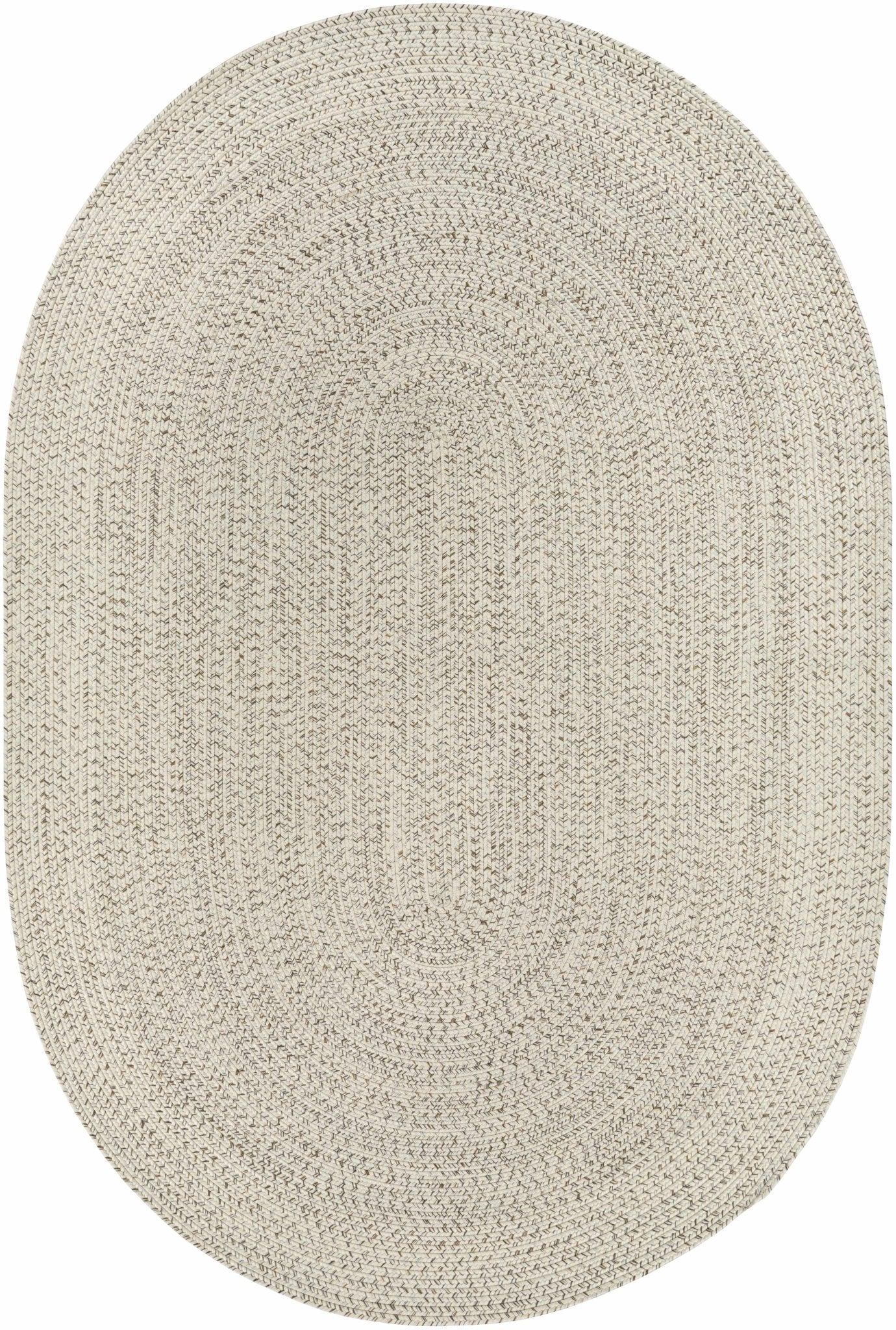 Beige and Brown Chevron Design Jute Braided Outdoor safe area Rug - The Rug Decor