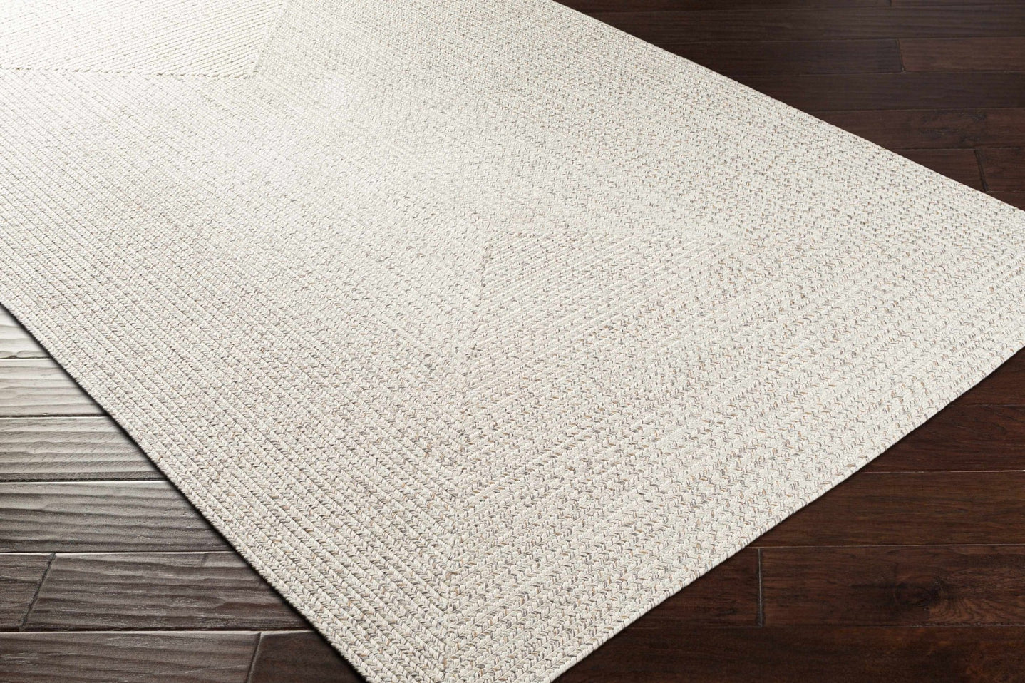 Beige and Brown Chevron Design Jute Braided Outdoor safe area Rug - The Rug Decor