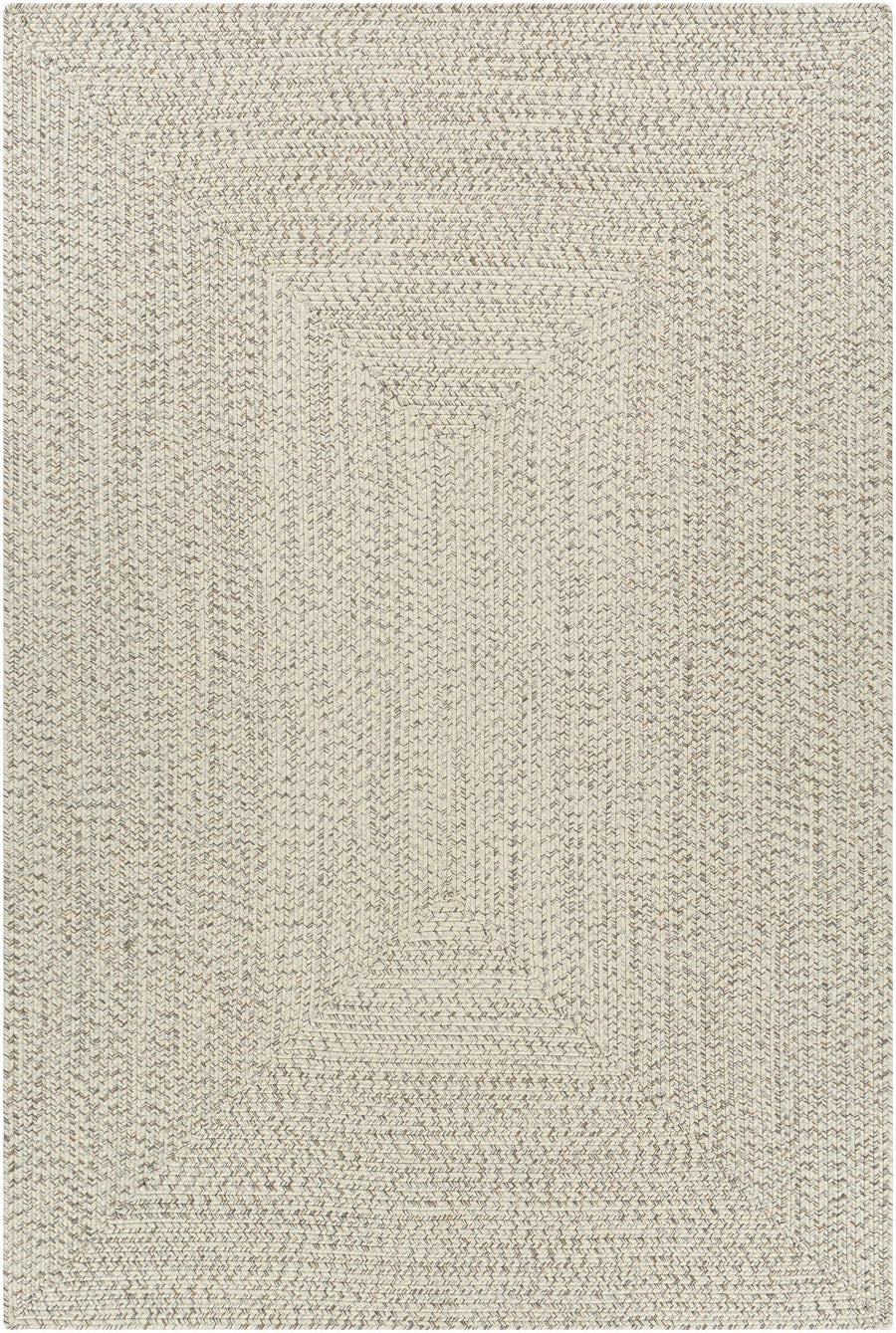 Beige and Brown Chevron Design Jute Braided Outdoor safe area Rug - The Rug Decor