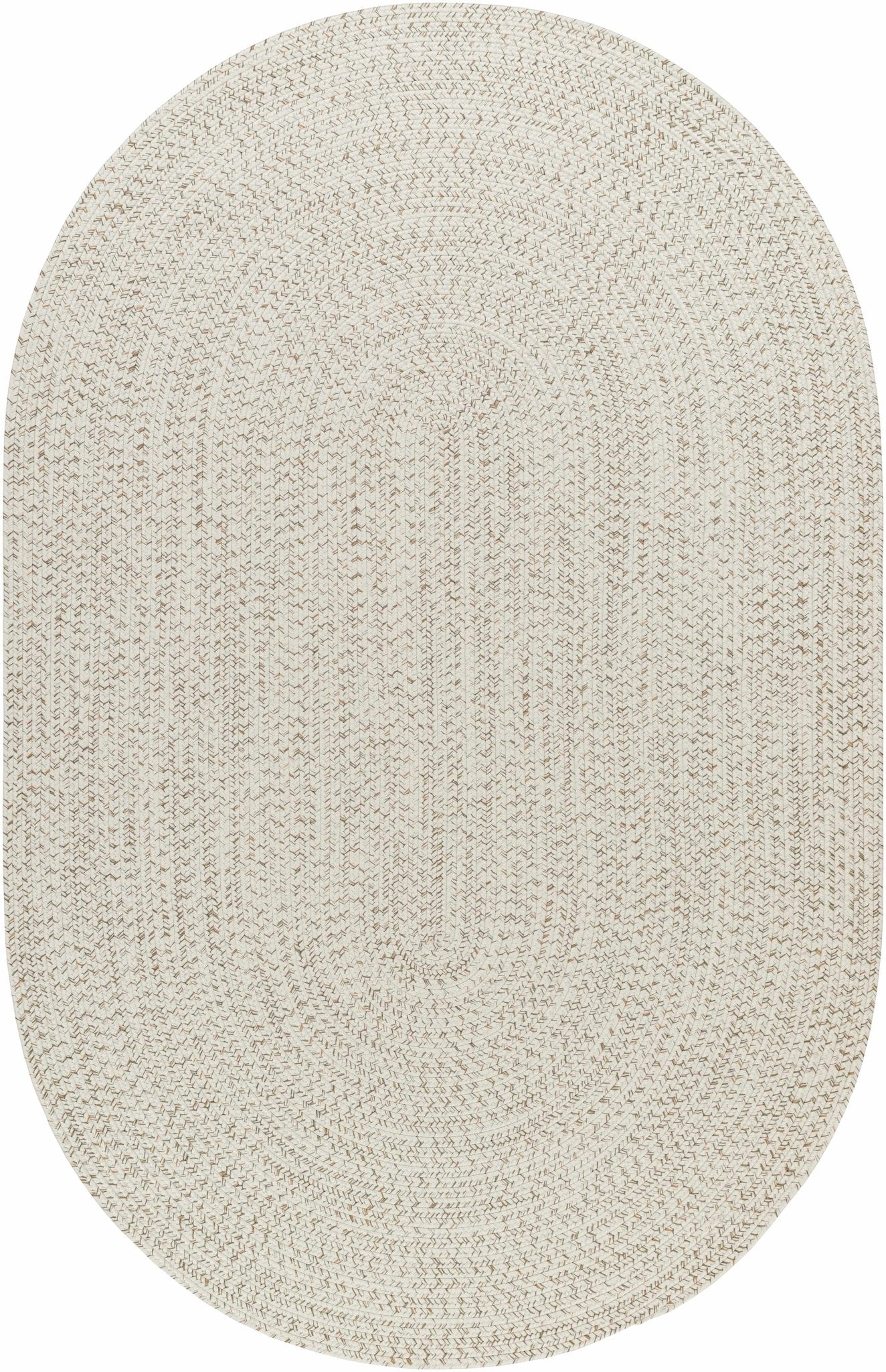 Beige and Brown Chevron Design Jute Braided Outdoor safe area Rug - The Rug Decor
