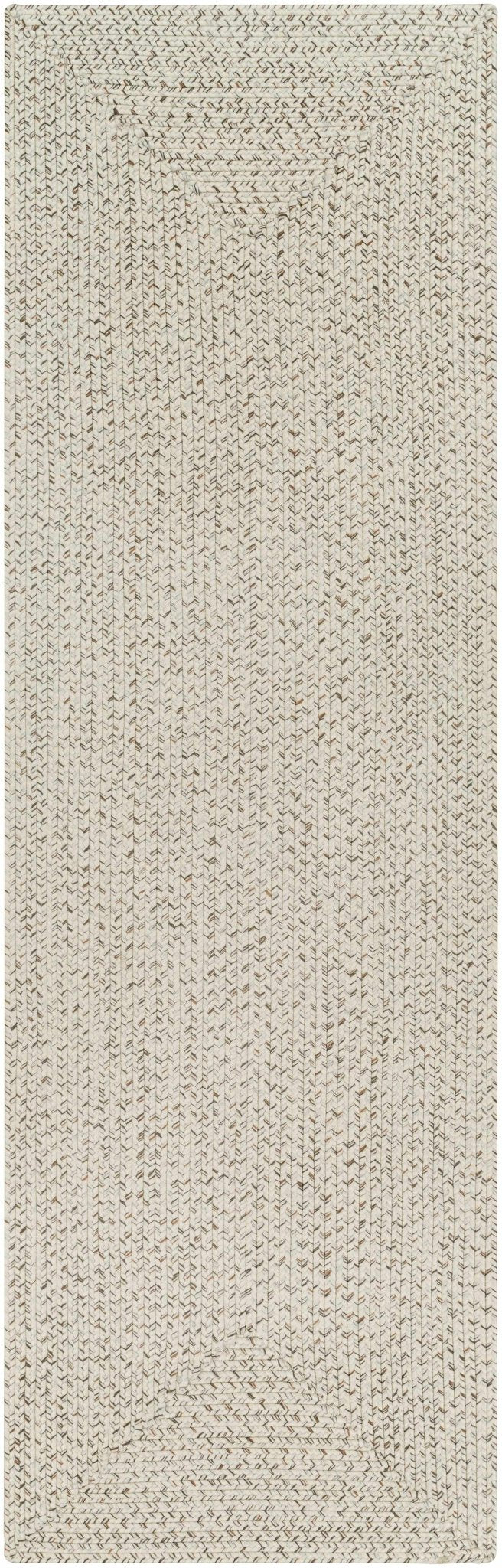 Beige and Brown Chevron Design Jute Braided Outdoor safe area Rug - The Rug Decor