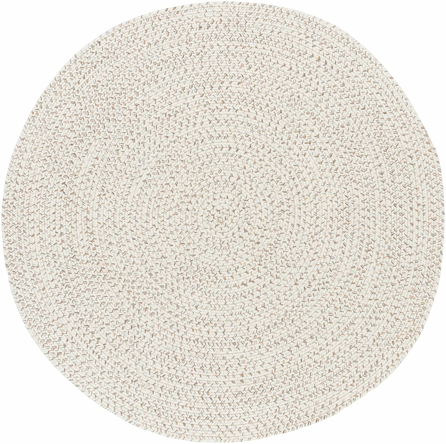 Beige and Brown Chevron Design Jute Braided Outdoor safe area Rug - The Rug Decor