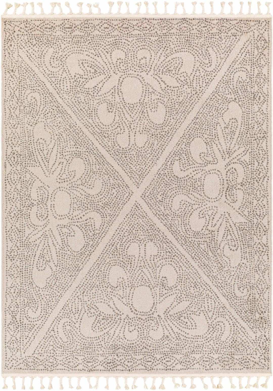 Beige and Brown Contemporary Large Design Area Rug - The Rug Decor