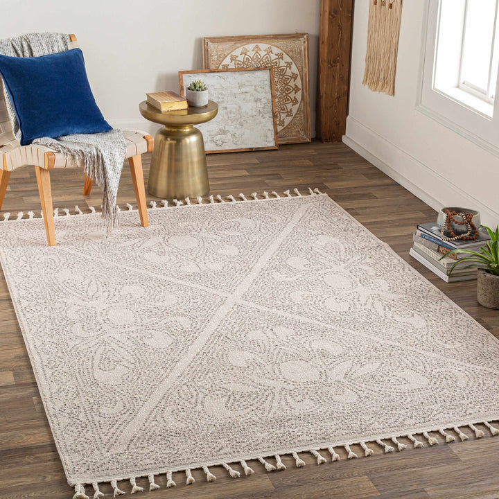 Beige and Brown Contemporary Large Design Area Rug - The Rug Decor