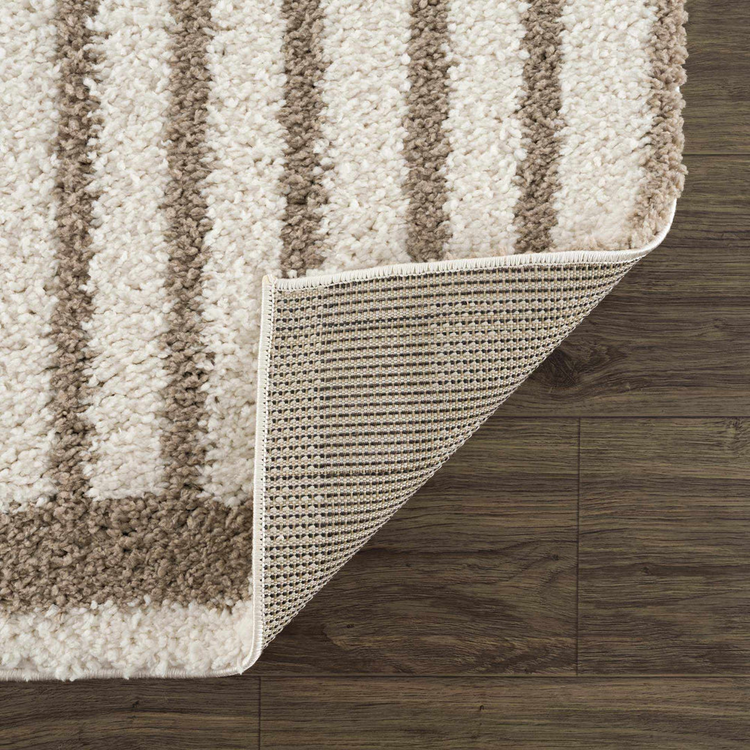 Beige And Brown Modern Style Area Rug - The Rug Decor