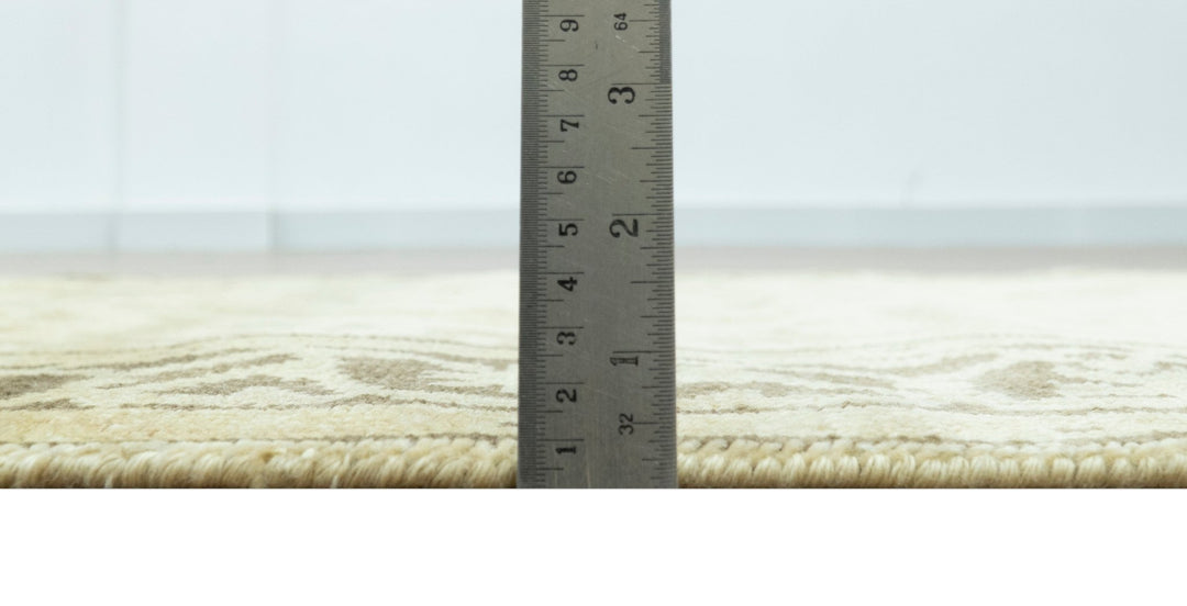 Beige And Brown Traditional Oushak Design Hand Knotted 3x5 Wool Area Rug - The Rug Decor