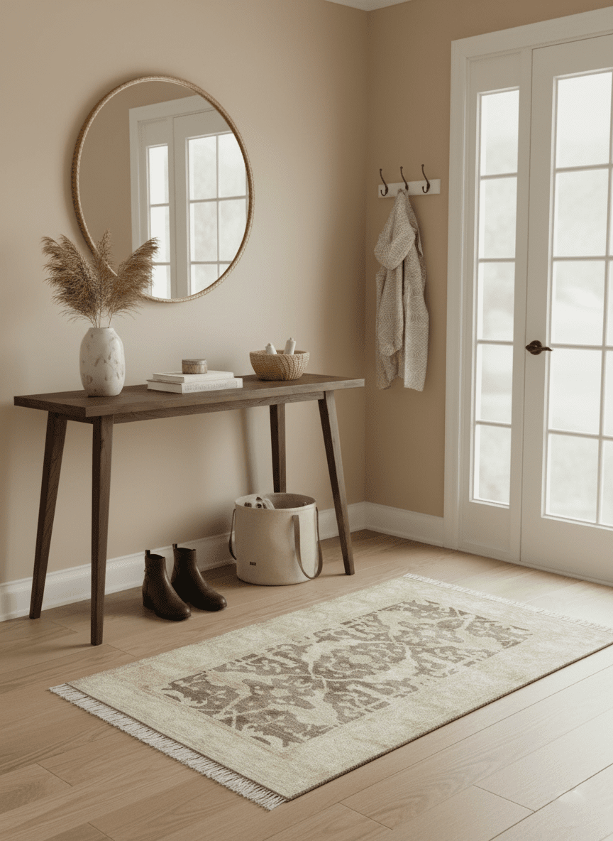 Beige And Brown Traditional Oushak Design Hand Knotted 3x5 wool area rug - The Rug Decor