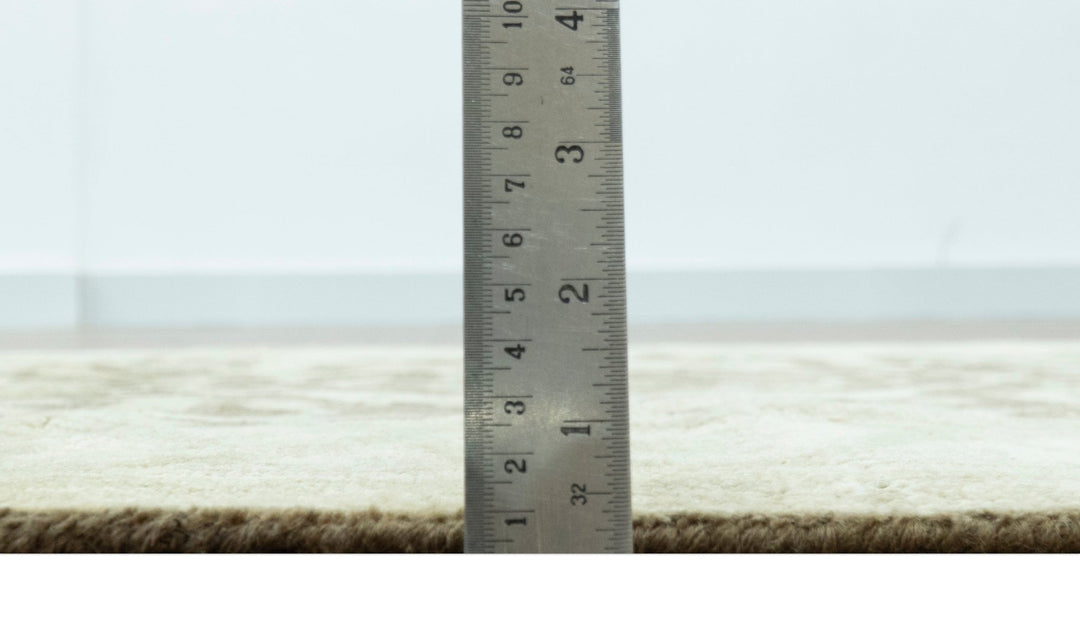 Beige And Brown Traditional Oushak Design Hand Knotted 3x5 wool area rug - The Rug Decor