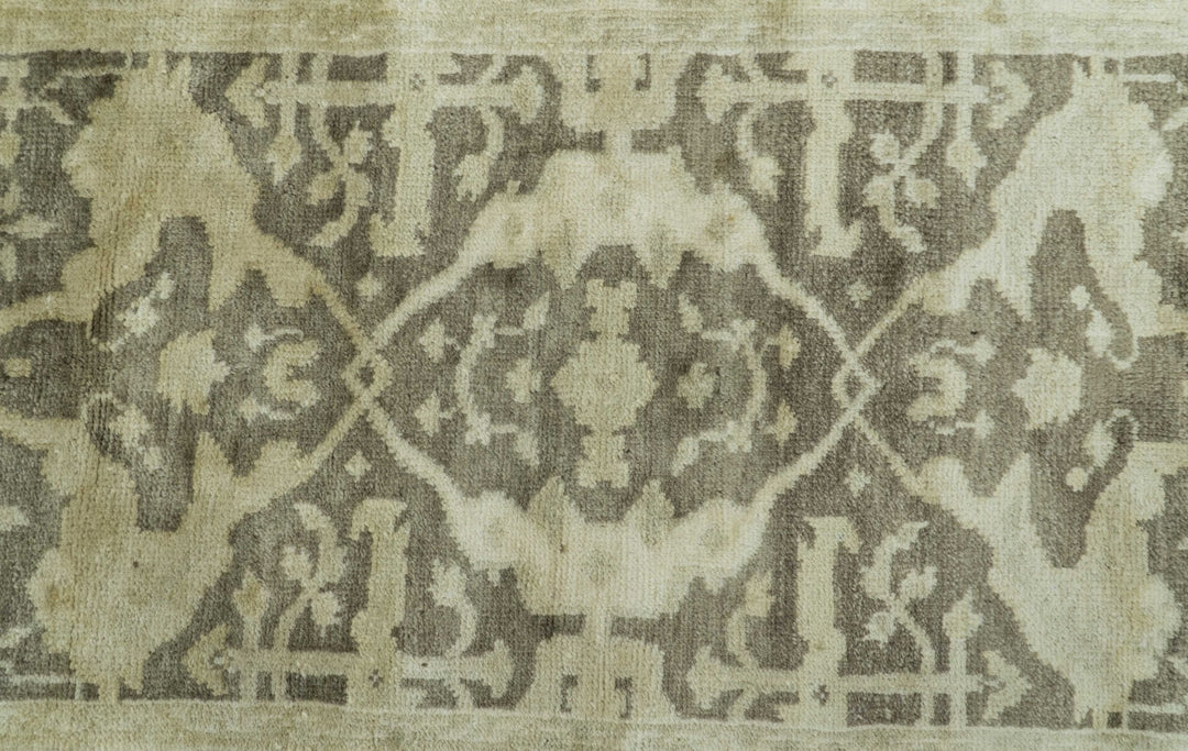 Beige And Brown Traditional Oushak Design Hand Knotted 3x5 wool area rug - The Rug Decor