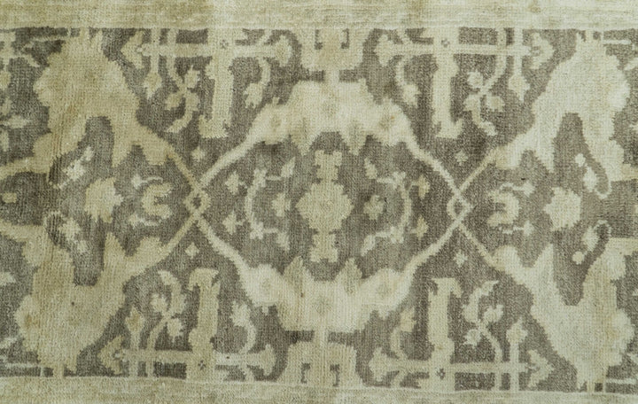 Beige And Brown Traditional Oushak Design Hand Knotted 3x5 wool area rug - The Rug Decor