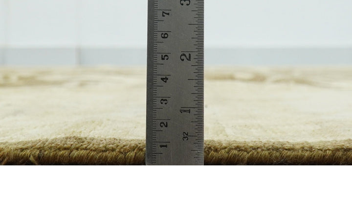 Beige And Brown Traditional Oushak Hand knotted Wool Area Rug - The Rug Decor