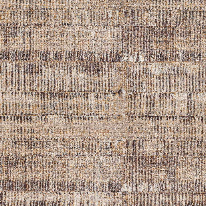 Beige And Charcoal Contemporary Style Machine Woven Rug - The Rug Decor