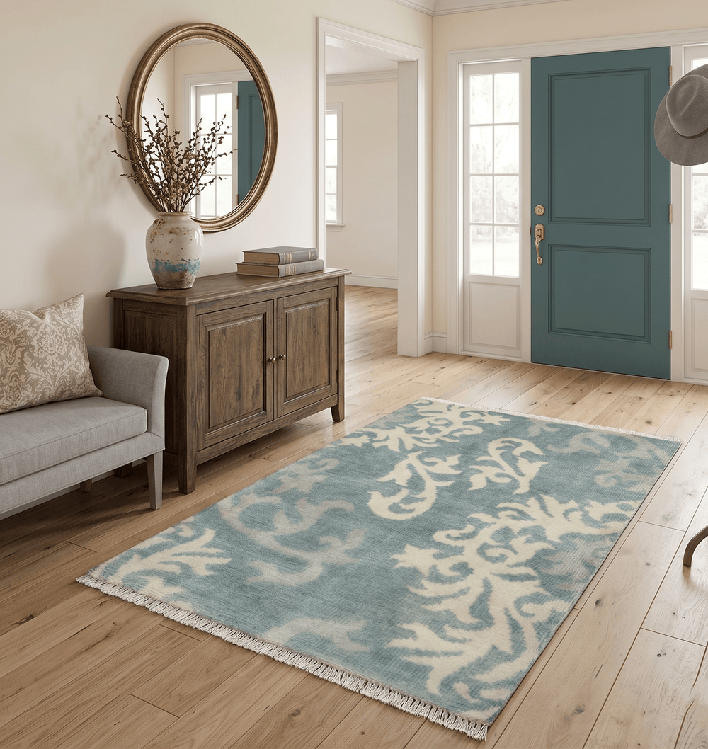 Beige and Gray 2x3 Hand Knotted Traditional Wool Rug - The Rug Decor