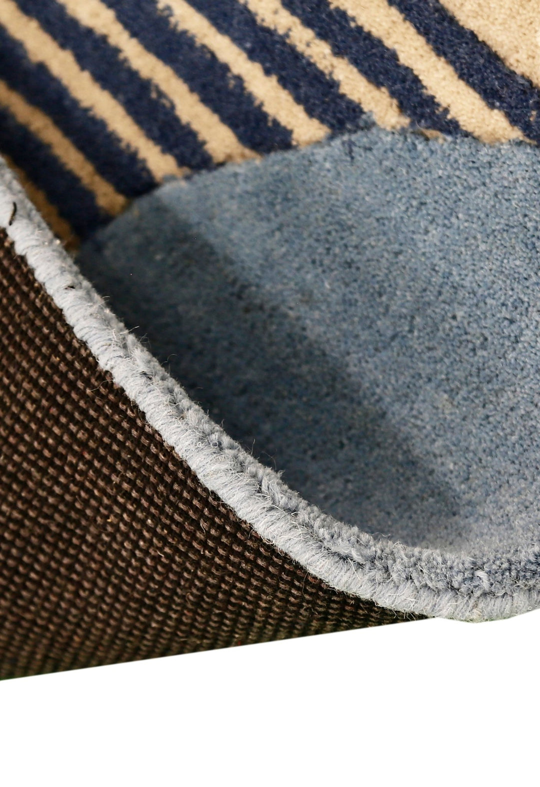 Beige And Gray Modern Stripes Hand Tufted 4x6 Wool Rug - The Rug Decor