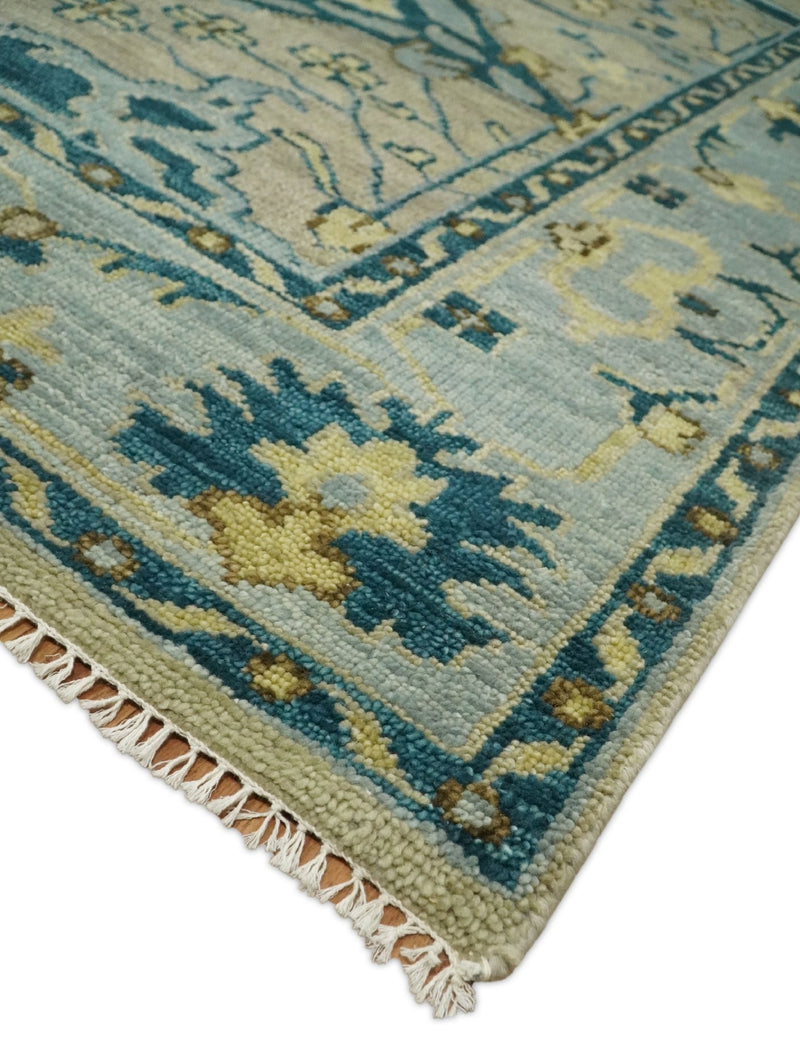 Beige and Gray Traditional Oriental Oushak 6x9 wool Area Rug - The Rug Decor