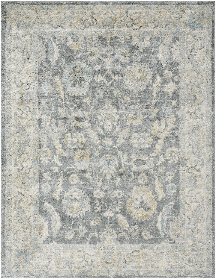 Beige And Gray Traditional Style Machine Woven Area Rug - The Rug Decor