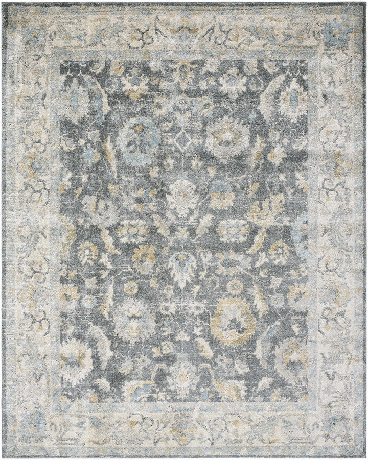 Beige And Gray Traditional Style Machine Woven Area Rug - The Rug Decor