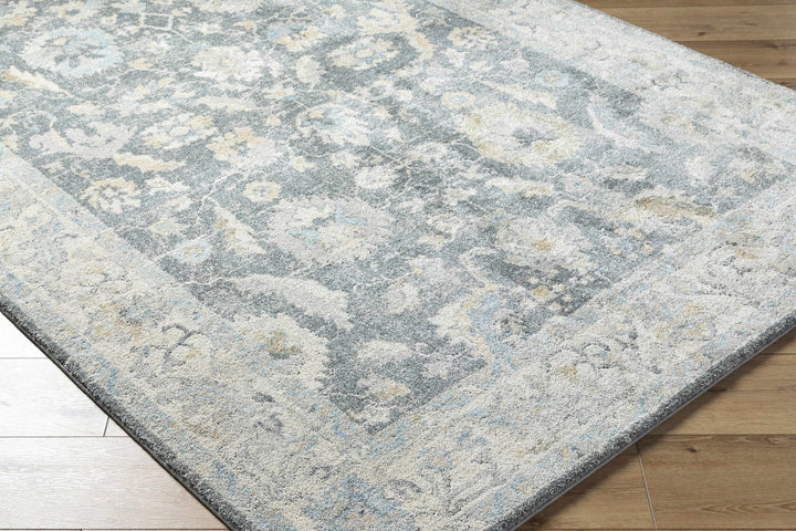 Beige And Gray Traditional Style Machine Woven Area Rug - The Rug Decor